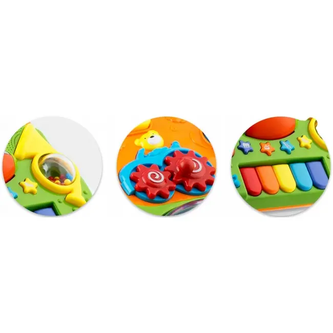 Antemergator 2 in 1 cu diverse activitati si muzica ricokids rk-744 - alb edeedi774400
