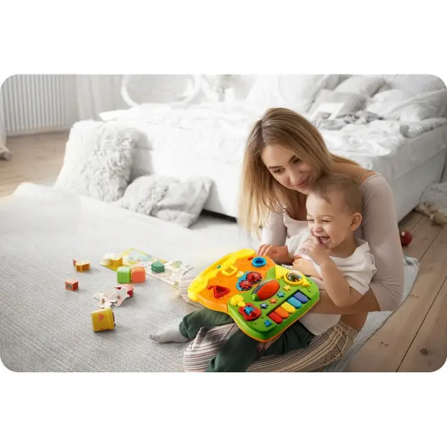 Antemergator 2 in 1 cu diverse activitati si muzica ricokids rk-744 - alb edeedi774400