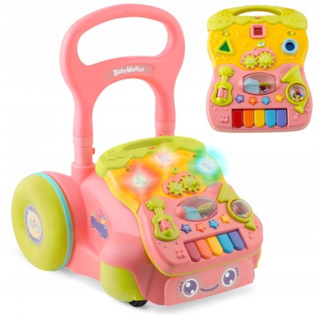 Antemergator 2 in 1 cu diverse activitati si muzica ricokids rk-744 - roz edeedi774402