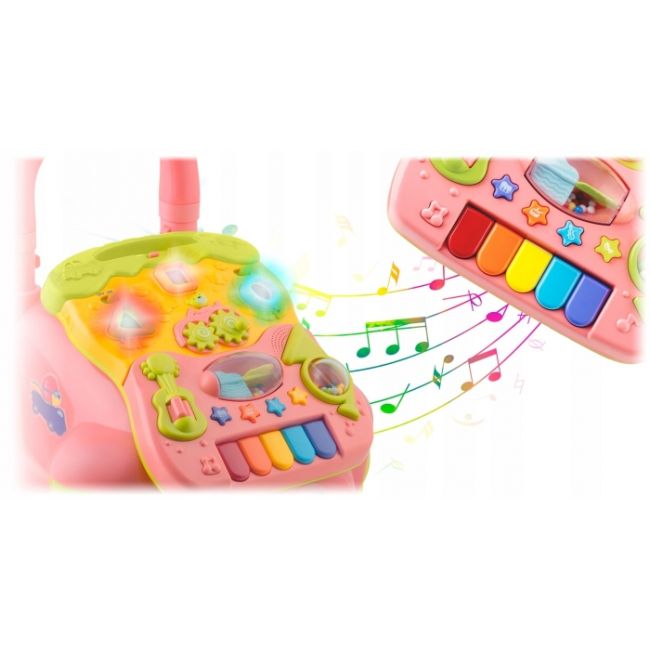 Antemergator 2 in 1 cu diverse activitati si muzica ricokids rk-744 - roz edeedi774402