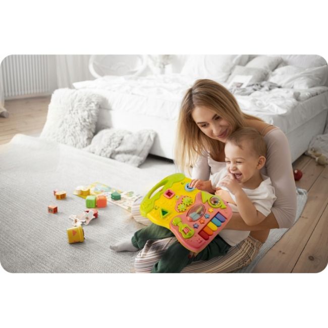 Antemergator 2 in 1 cu diverse activitati si muzica ricokids rk-744 - roz edeedi774402
