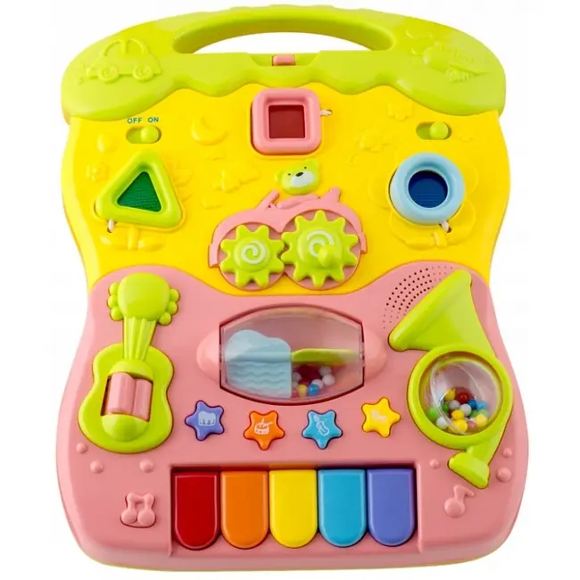 Antemergator 2 in 1 cu diverse activitati si muzica ricokids rk-744 - roz edeedi774402