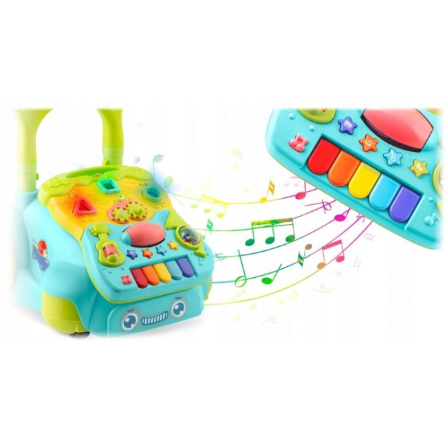 Antemergator 2 in 1 cu diverse activitati si muzica ricokids rk-744 - turcoaz edeedi774401