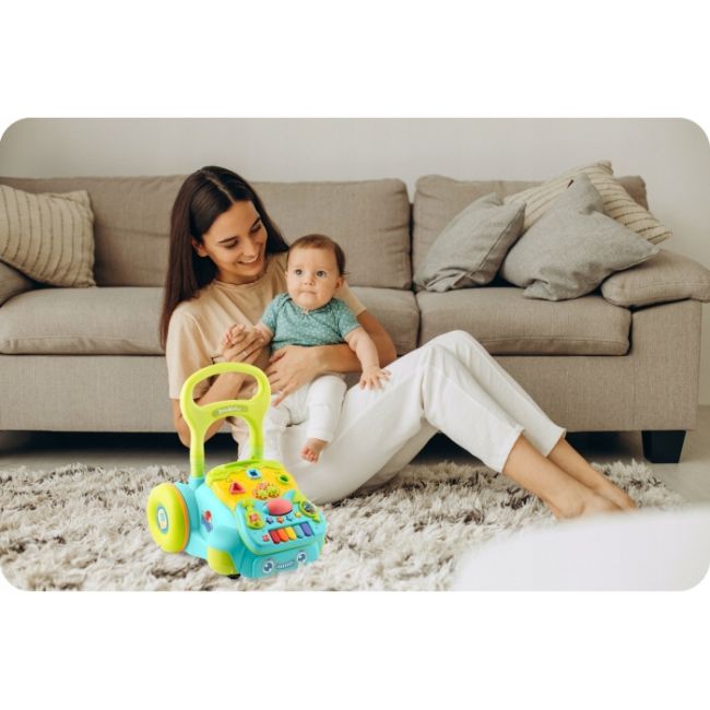 Antemergator 2 in 1 cu diverse activitati si muzica ricokids rk-744 - turcoaz edeedi774401