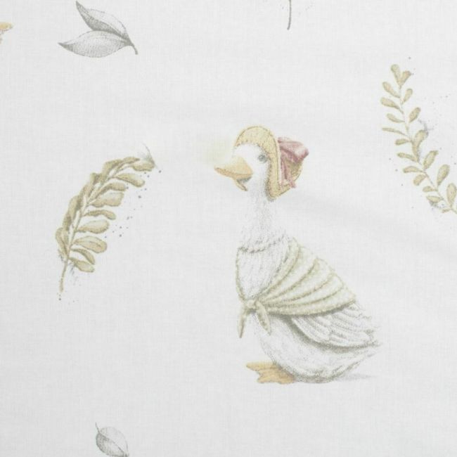 Baby Nest, New Baby, Multifunctional, Cu siret pentru ajustare, Din 100% bumbac, 88x50 cm, 0-3 luni, White Goose BYN54424