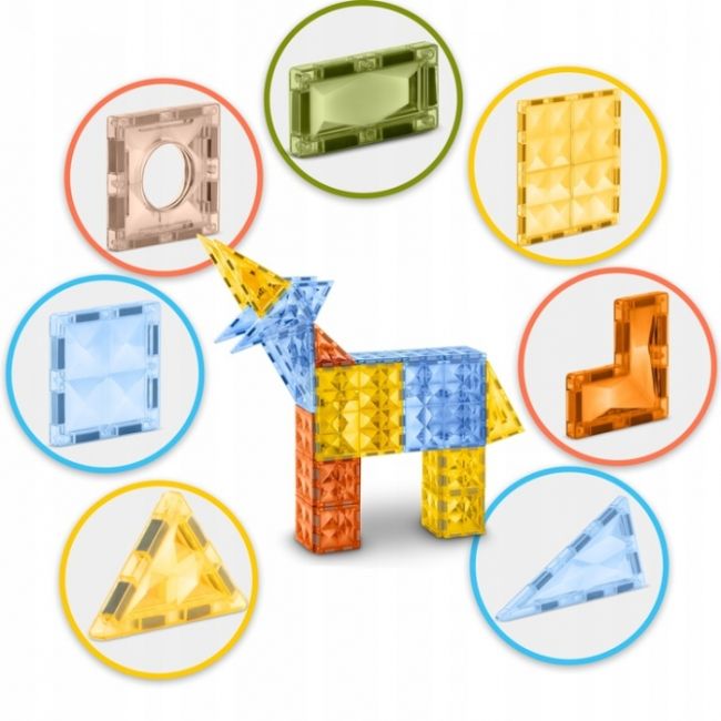 Blocuri magnetice, 78 elemente, ricokids rk-766 edeedi776610