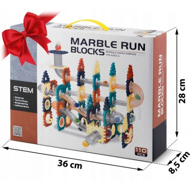 Blocuri magnetice cu tobogan si bile, 110 elemente, ricokids rk-765 edeedi776500