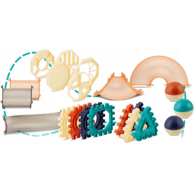 Blocuri magnetice cu tobogan si bile, 110 elemente, ricokids rk-765 edeedi776500