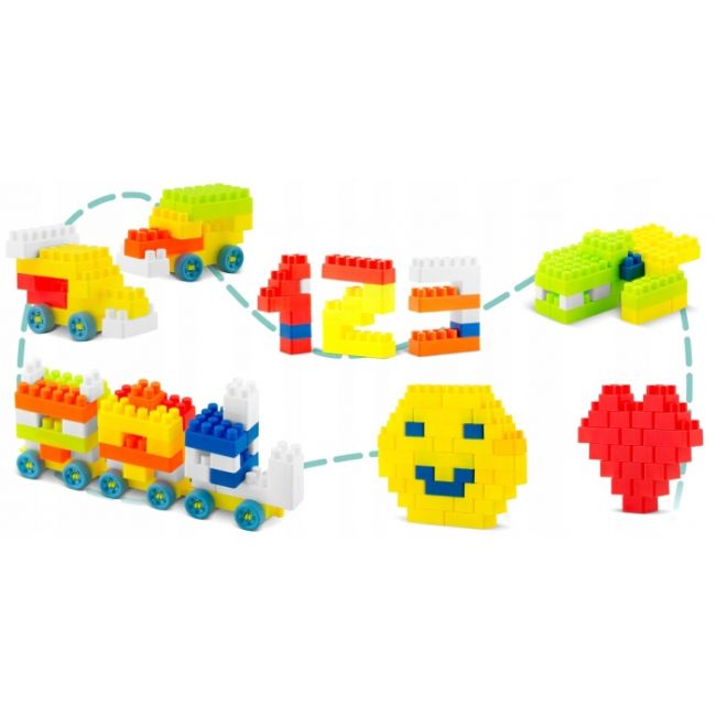 Blocuri mari tip lego, 300 bucati, ricokids rk-761 - multicolore edeedi776100