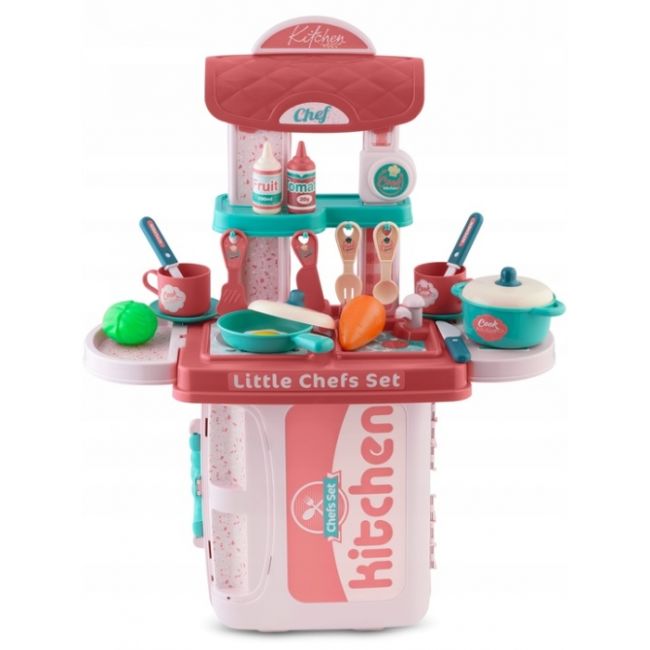 Bucatarie 3 in 1 cu accesorii incluse ricokids 772900 - roz edeedi772900