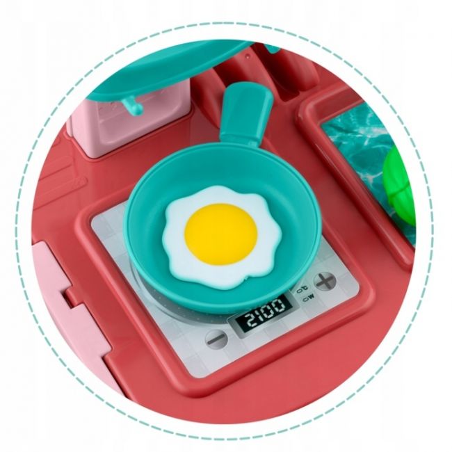 Bucatarie 3 in 1 cu accesorii incluse ricokids 772900 - roz edeedi772900