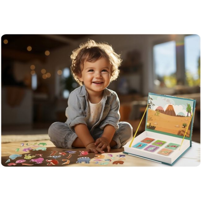 Carte magnetica tip puzzle lumea dinozaurilor ricokids rk-770 edeedi777000