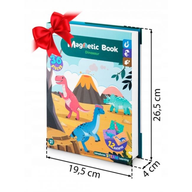 Carte magnetica tip puzzle lumea dinozaurilor ricokids rk-770 edeedi777000