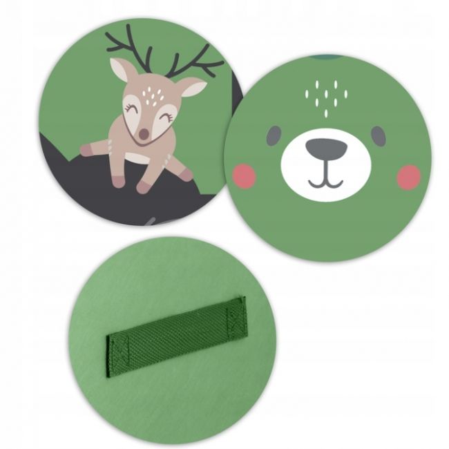 Cos de depozitare 2 in 1 cu salteluta de joaca pentru copii nukido - verde edeedi740800