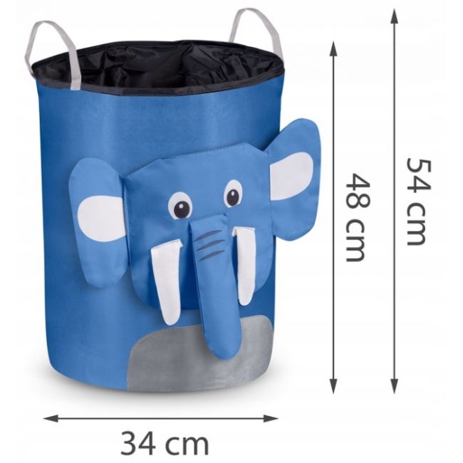 Cos mare pentru depozitarea jucariilor nukido - elefant albastru edeedi740227