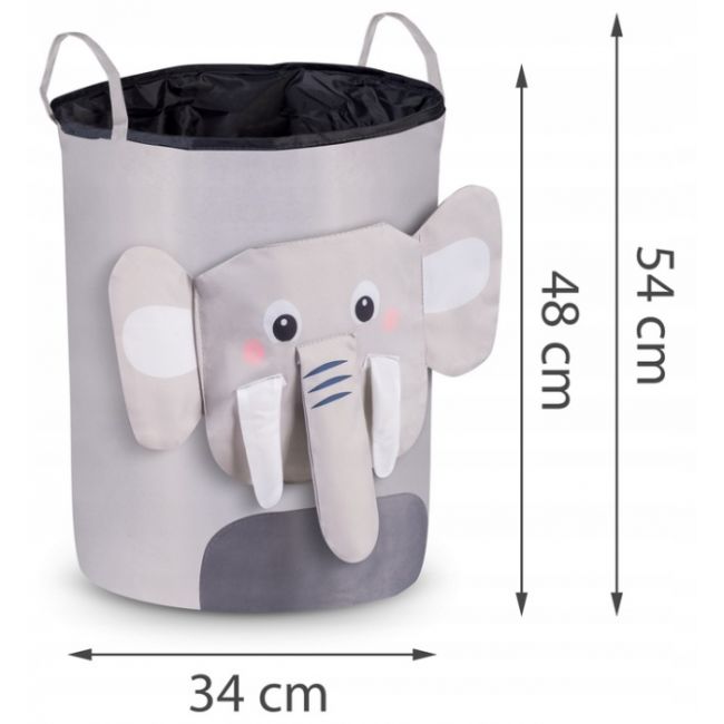 Cos mare pentru depozitarea jucariilor nukido - elefant gri edeedi740228