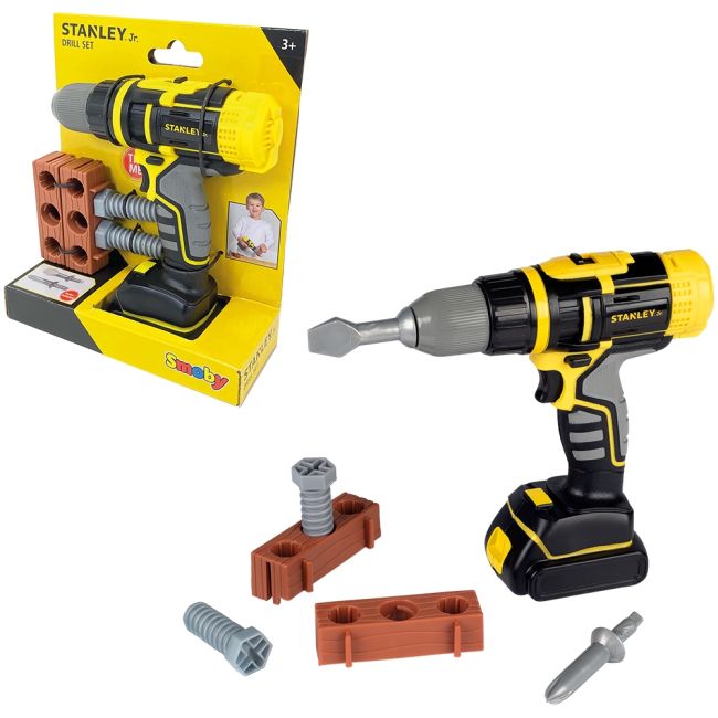 Jucarie smoby bormasina mecanica stanley cu accesorii hubs7600360148