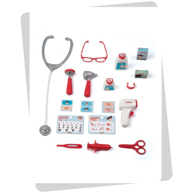 Jucarie smoby set doctor cu carucior si accesorii hubs7600340207