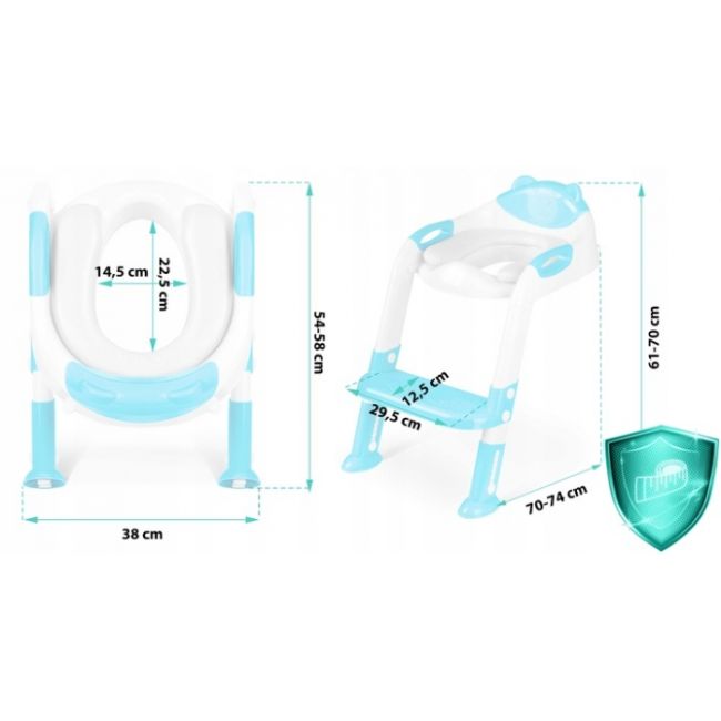 Reductor toaleta cu scara pentru copii ricokids 729200 edeedi729200