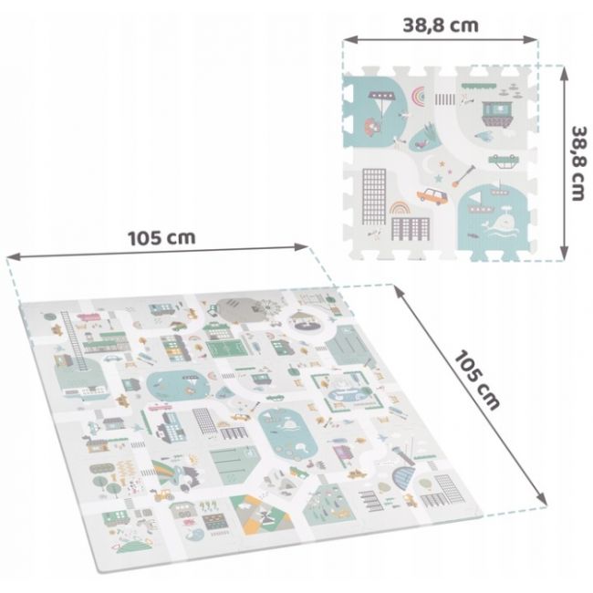 Salteluta de joaca interactiva 105 x 105 cm nukido town 738000 edeedi738000