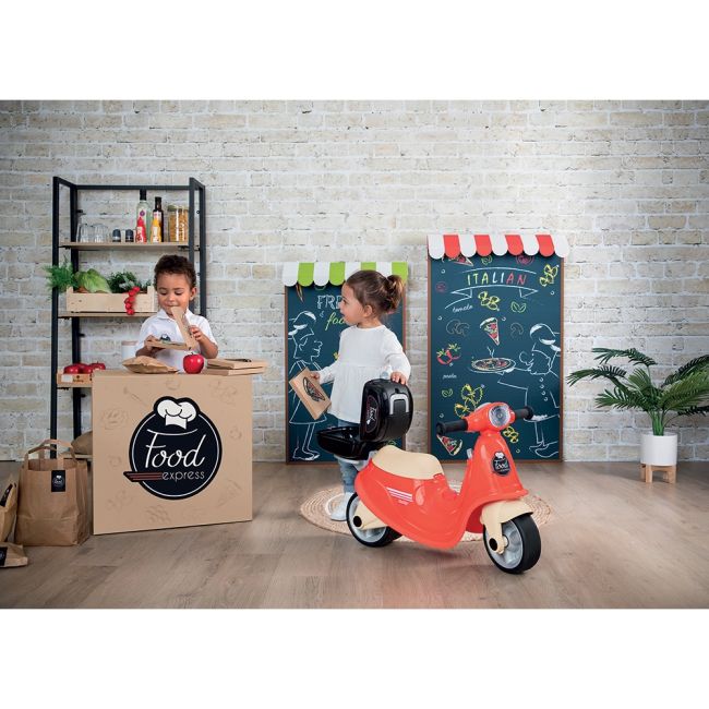 Scuter smoby scooter ride-on food express rosu hubs7600721007