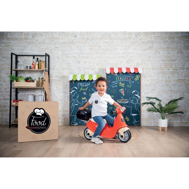 Scuter smoby scooter ride-on food express rosu hubs7600721007