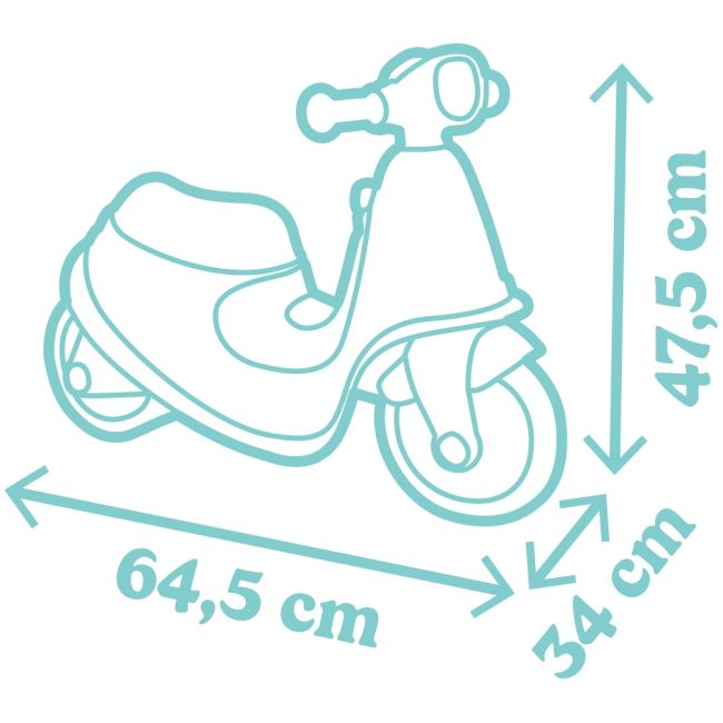 Scuter smoby scooter ride-on albastru hubs7600721006