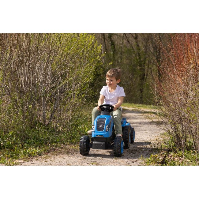 Tractor cu pedale si remorca smoby farmer xl albastru hubs7600710129