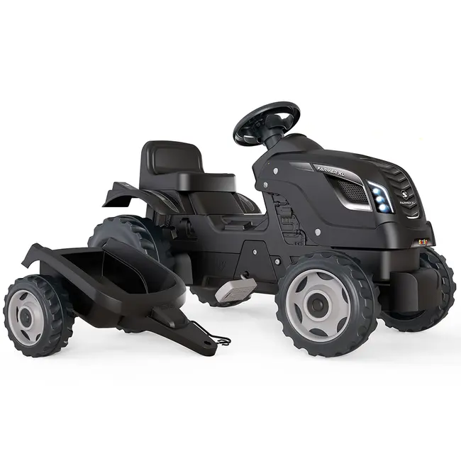 Tractor cu pedale si remorca smoby farmer xl negru hubs7600710131