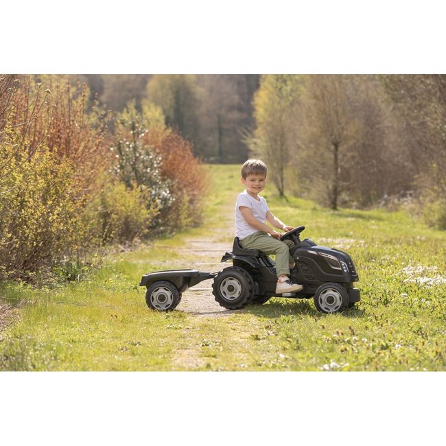 Tractor cu pedale si remorca smoby farmer xl negru hubs7600710131