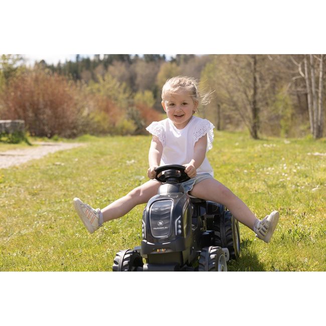 Tractor cu pedale si remorca smoby farmer xl negru hubs7600710131