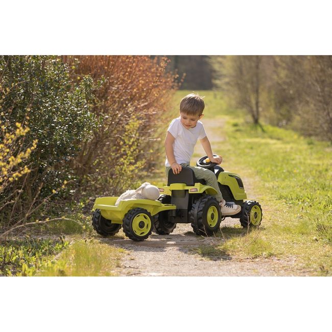 Tractor cu pedale si remorca smoby farmer xl verde hubs7600710130