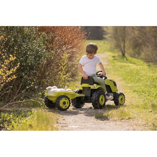 Tractor cu pedale si remorca smoby farmer xl verde hubs7600710130