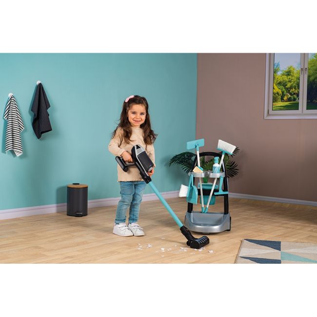 Jucarie smoby set curatenie cu troller si aspirator electronic rowenta negru hubs7600330319