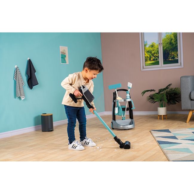 Jucarie smoby set curatenie cu troller si aspirator electronic rowenta negru hubs7600330319
