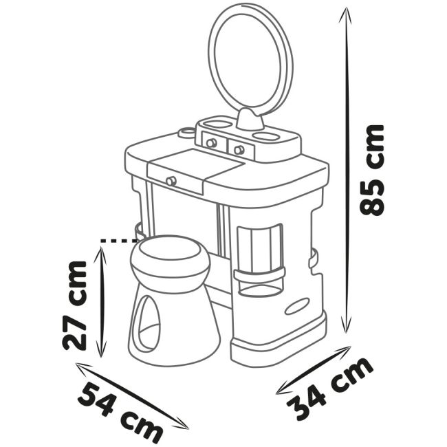 Salon de infrumusetare smoby my beauty dressing table cu accesorii hubs7600320249