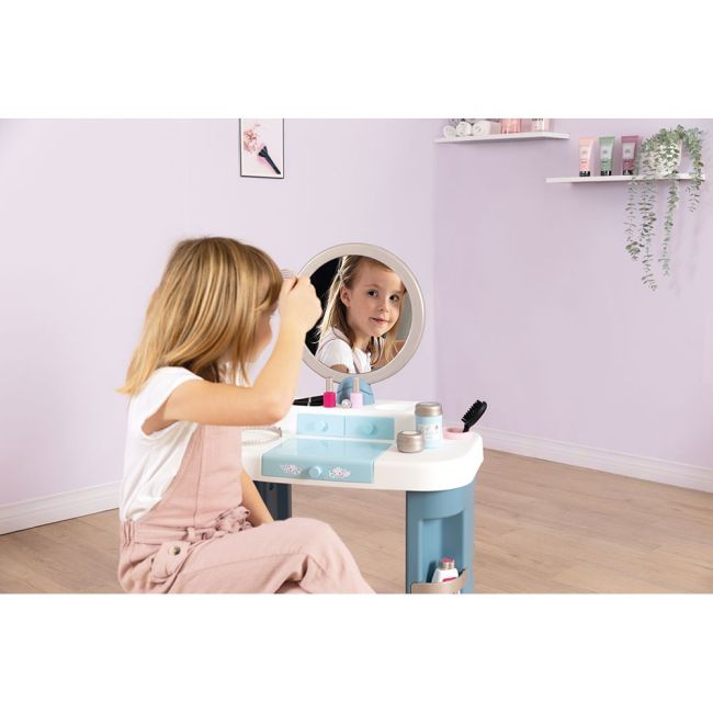 Salon de infrumusetare smoby my beauty dressing table cu accesorii hubs7600320249