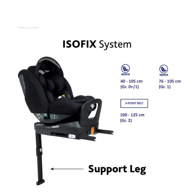 Scaun auto copii Chicco Seat3Fit I-Size Air, 40-125cm, Black Air (Negru), 40-125cm, nastere-7ani CHC7987972-8_BLACK AIR
