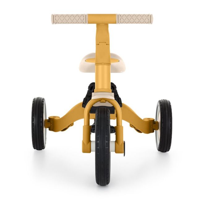 Tricicleta, Petite&Mars, Turbo, 5 in 1, Multifunctionala, Vehicul de impins, Bicicleta cu/fara pedale, Cu maner detasabil, Roti din cauciuc, Pana la 25 kg, 1.5-5 ani, Ocru BYN613814