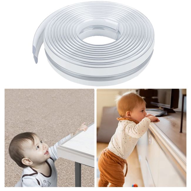 Banda protectie pentru muchii si margini cu adeziv, transparent, SIPO Baby Safety, 3 metri EKDSBS-T10