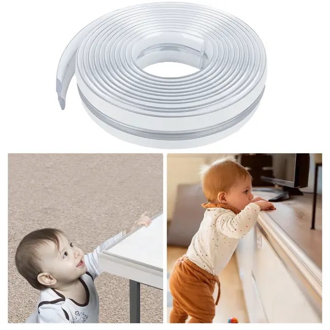 Banda protectie pentru muchii si margini cu adeziv, transparent, SIPO Baby Safety, 3 metri EKDSBS-T10