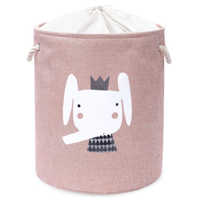 Cos Pliabil Pentru Depozitare Jucarii cu Snur pentru Inchidere, PREMIUM XL, 63 l, Impermeabil, SIPO, Elefant EKDXB02