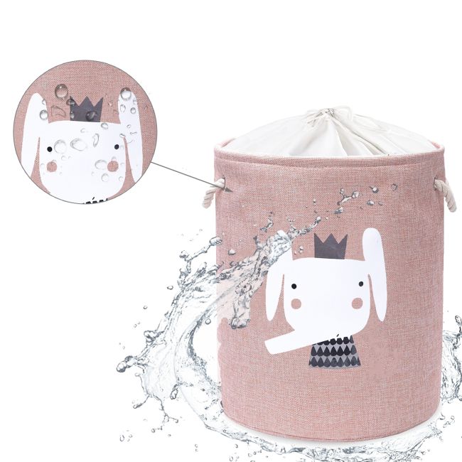Cos Pliabil Pentru Depozitare Jucarii cu Snur pentru Inchidere, PREMIUM XL, 63 l, Impermeabil, SIPO, Elefant EKDXB02