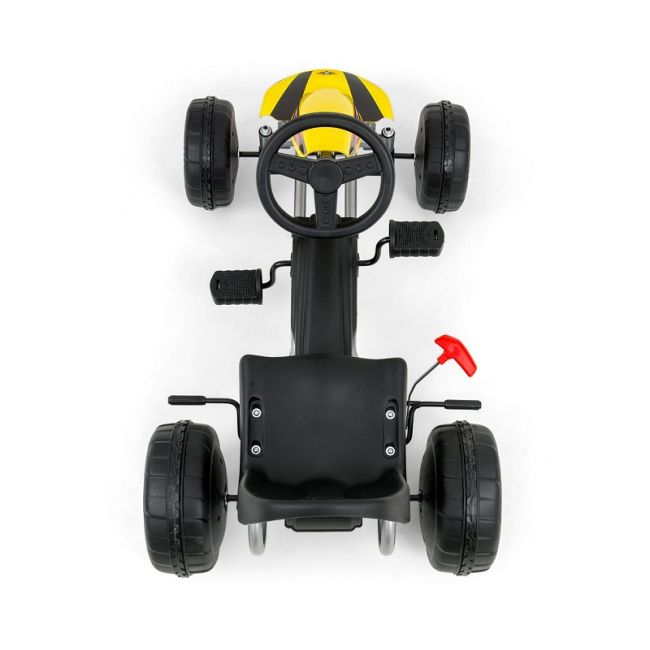 Kart cu pedale robust si distractiv, +3 ani, Viper Yellow EKDmm3130