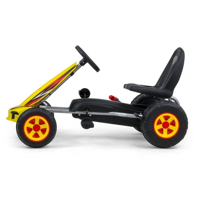 Kart cu pedale robust si distractiv, +3 ani, Viper Yellow EKDmm3130