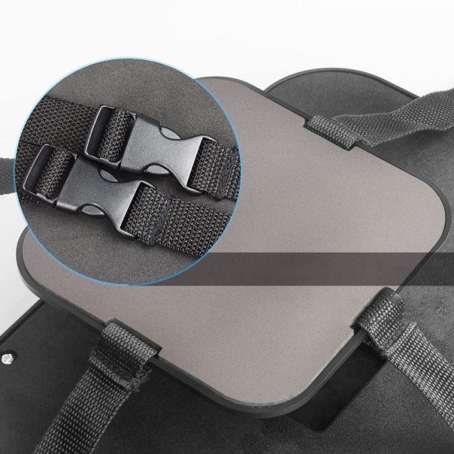 Oglinda auto supraveghere bebe, Sipo, Fixare tetiera, Suport anti-alunecare, 360 grade, 30x20 cm, Negru EKDSBS-SM30