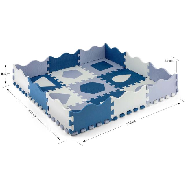Puzzle din spuma, Jolly 3, 25 piese, 118,5 x 118,5 cm, Blue EKDmm5615