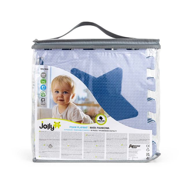 Puzzle din spuma, Jolly 3, 25 piese, 118,5 x 118,5 cm, Blue EKDmm5615