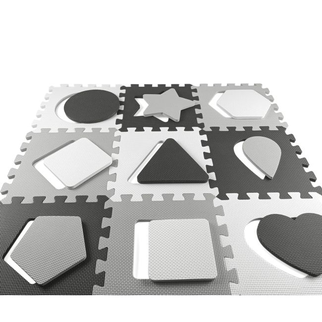 Puzzle din spuma, Jolly 3, 25 piese, 118,5 x 118,5 cm, Grey EKDmm5613