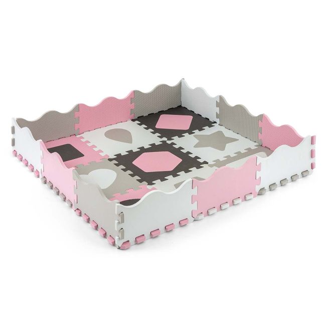Puzzle din spuma, Jolly 3, 25 piese, 118,5 x 118,5 cm, Pink EKDmm5614